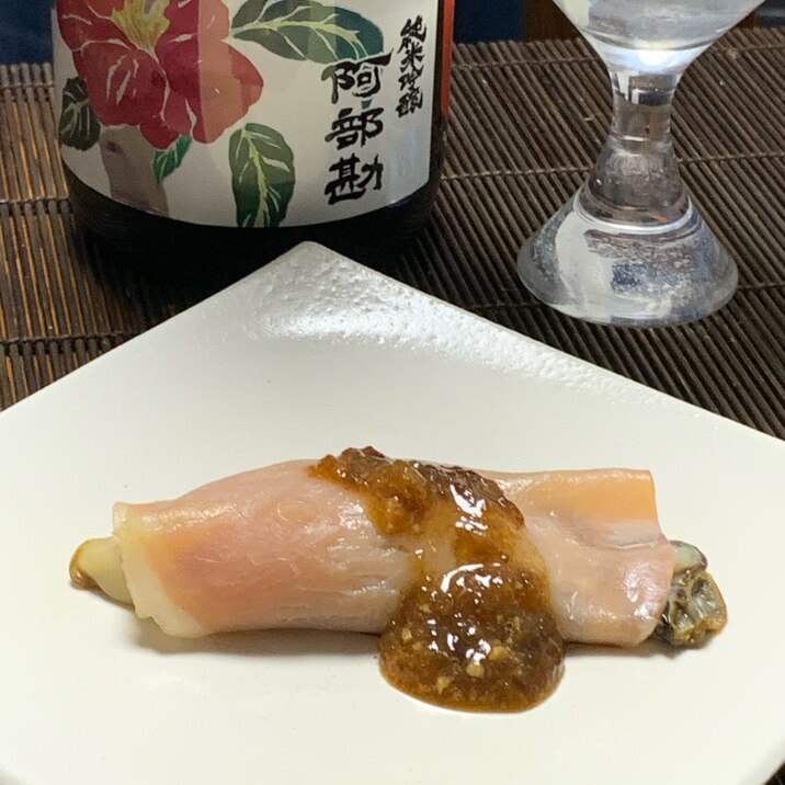 お酒がすすむ、牡蠣と生ハムの燻製